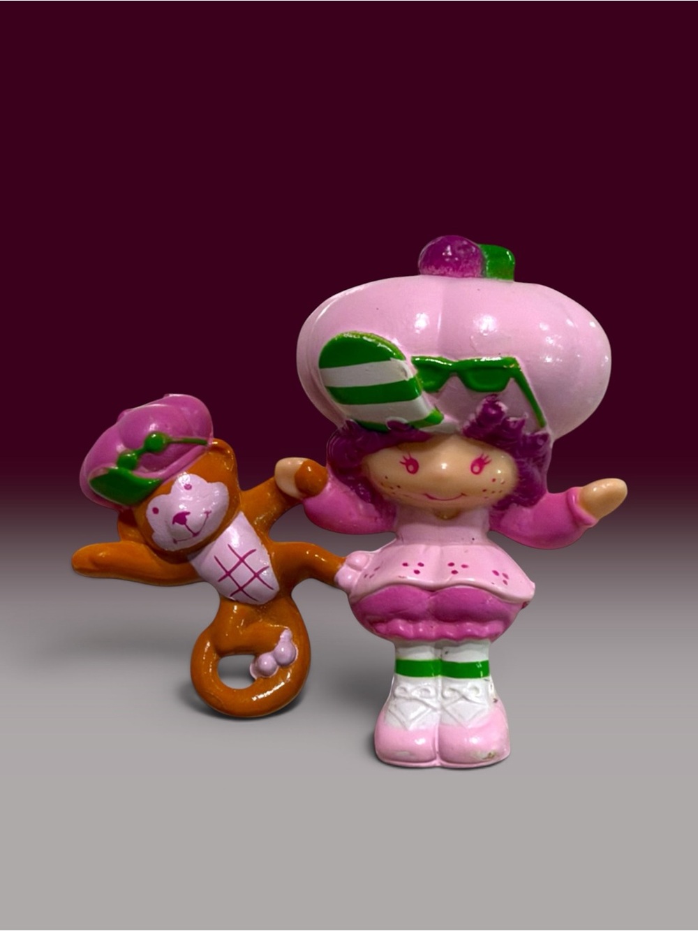 2 for $20 - Strawberry Shortcake PVC Figurine Raspberry Tart & Rhubarb Monkey